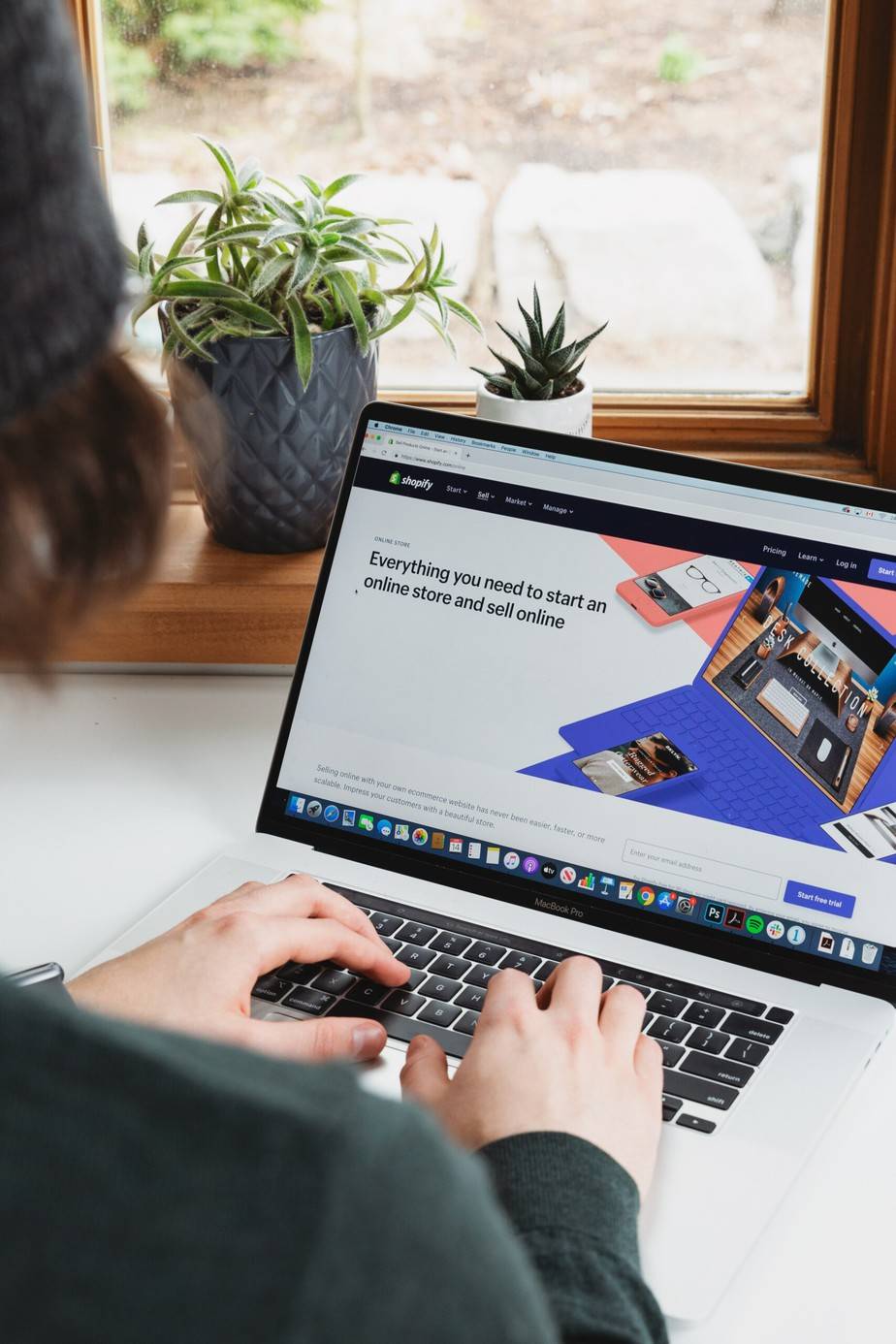 person on shopify website person on shopify website