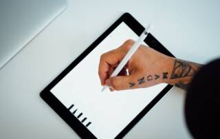 logo designer working